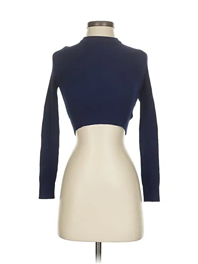 Pre-owned Missguided Turtleneck Sweater In Blue