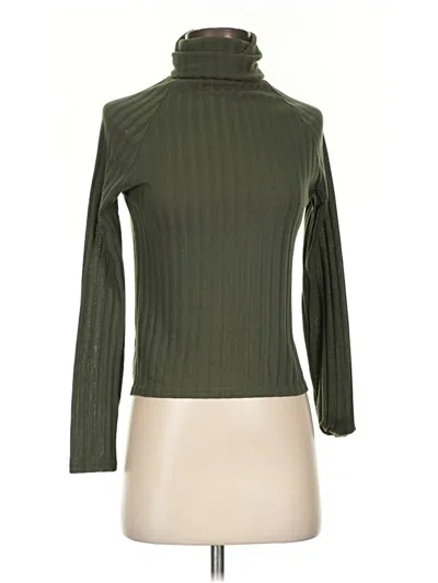 Pre-owned Missguided Turtleneck Sweater In Green