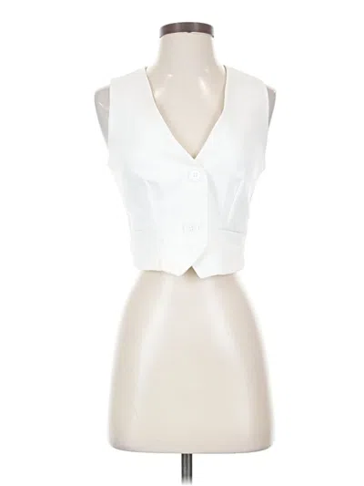 Pre-owned Missguided Tuxedo Vest In White