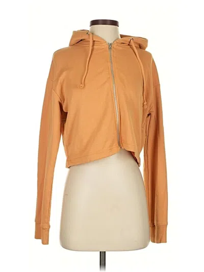 Pre-owned Missguided Zip Up Hoodie In Tan