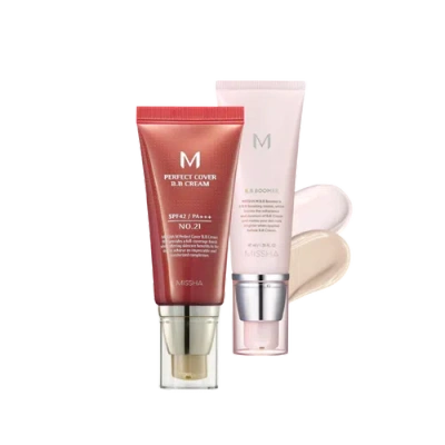 Missha Bb Essential Kit (m Perfect Cover Bb Cream (spf 42 Pa+++) + M Bb Boomer)
