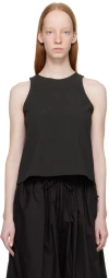 Missing You Already Black Drawstring Tank Top In Charcoal