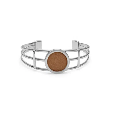 Mission Atelier Men's Fusion Cuff In Brown Leather