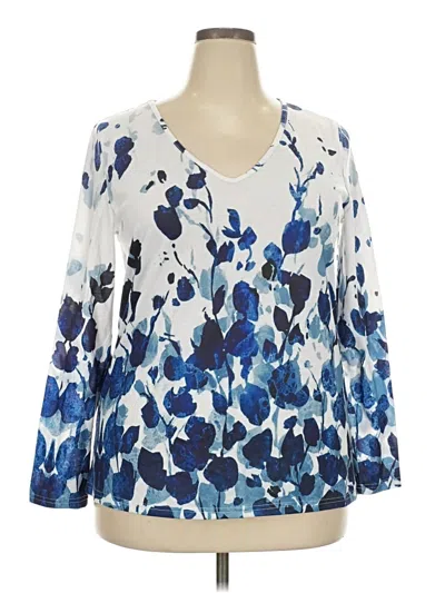 Pre-owned Misslook 3/4 Sleeve Blouse In Blue