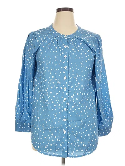 Pre-owned Misslook 3/4 Sleeve Blouse In Blue