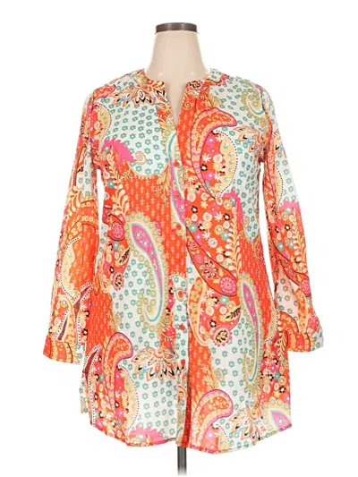 Pre-owned Misslook 3/4 Sleeve Blouse In Orange