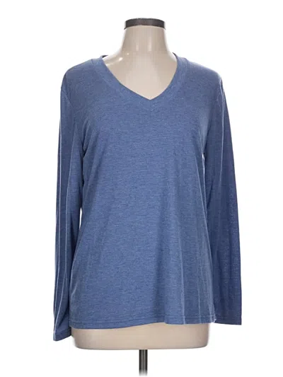 Pre-owned Misslook 3/4 Sleeve T-shirt In Blue