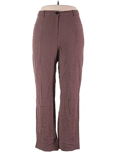 Pre-owned Misslook Casual Pants In Burgundy