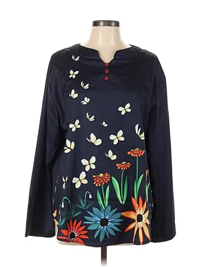 Pre-owned Misslook Long Sleeve Blouse In Blue