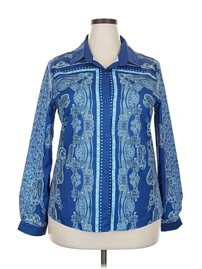 Pre-owned Misslook Long Sleeve Blouse In Blue
