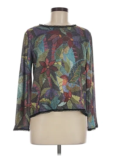 Pre-owned Misslook Long Sleeve Blouse In Teal