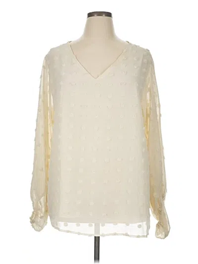 Pre-owned Misslook Long Sleeve Blouse In White
