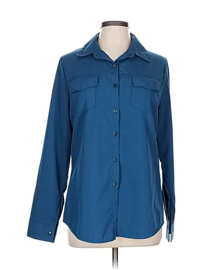 Pre-owned Misslook Long Sleeve Button Down Shirt In Blue
