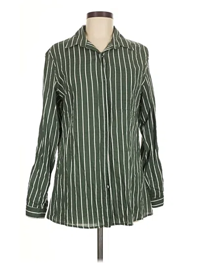 Pre-owned Misslook Long Sleeve Button Down Shirt In Green