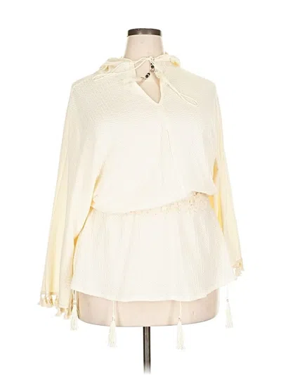 Pre-owned Misslook Long Sleeve Polo Shirt In White