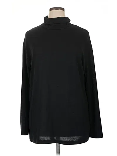 Pre-owned Misslook Long Sleeve Top Black Turtleneck Tops