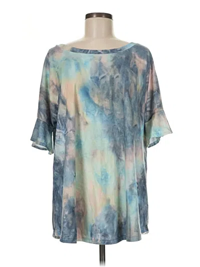 Pre-owned Misslook Short Sleeve Blouse In Blue