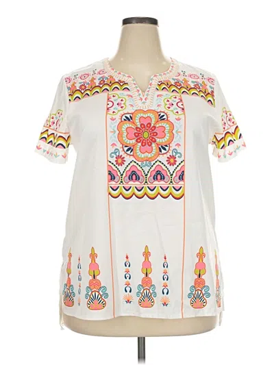 Pre-owned Misslook Short Sleeve Blouse In White