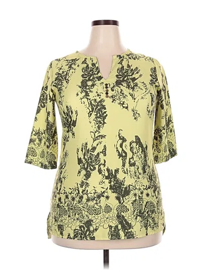 Pre-owned Misslook Short Sleeve Blouse In Yellow