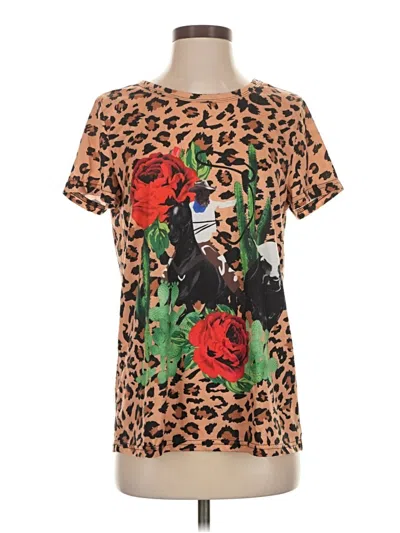 Pre-owned Misslook Short Sleeve T-shirt In Brown