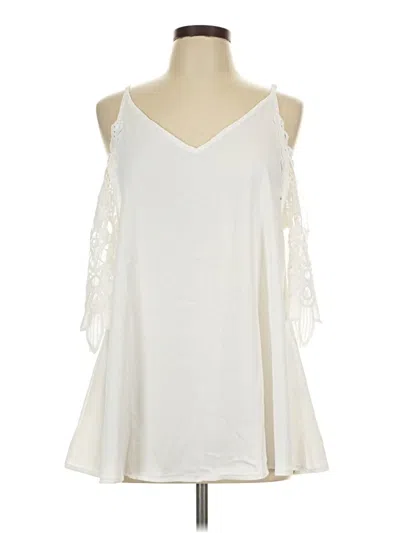Pre-owned Misslook Sleeveless Blouse In White