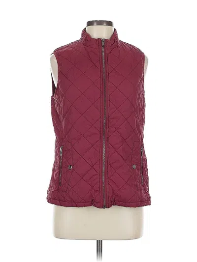 Pre-owned Missmoly Vest In Burgundy
