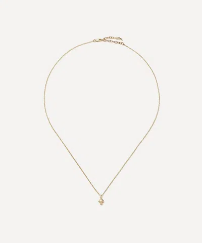 Missoma 14ct Gold Fine Diamond Mushroom Mini Pendant Necklace