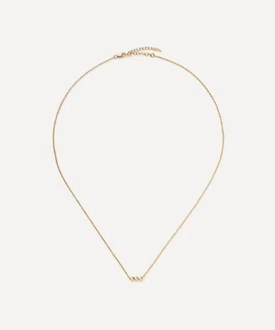 Missoma 14ct Gold Fine Diamond Solitaire Trio Pendant Necklace
