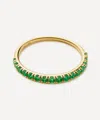 Missoma 14ct Gold Fine Emerald Half Eternity Ring