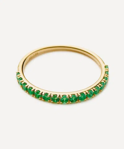 Missoma 14ct Gold Fine Emerald Half Eternity Ring