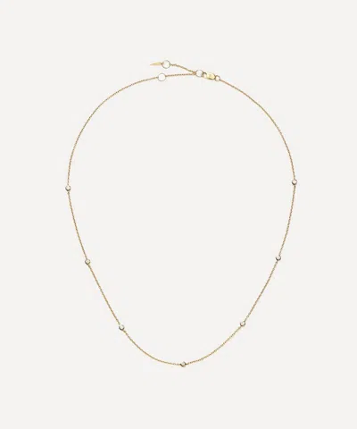 Missoma 14ct Gold Fine Floating Diamond Necklace