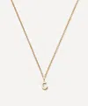Missoma 14ct Gold Fine Initial Mini C Pendant Necklace In Gold