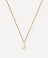 Missoma 14ct Gold Fine Initial Mini E Pendant Necklace In Gold