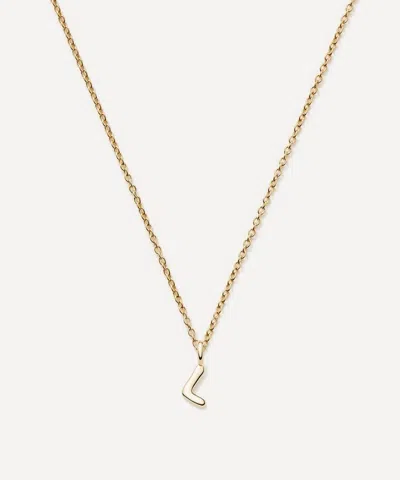 Missoma 14ct Gold Fine Initial Mini L Pendant Necklace