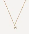 Missoma 14ct Gold Fine Initial Mini M Pendant Necklace In Gold