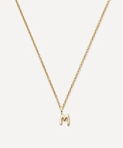 Missoma 14ct Gold Fine Initial Mini M Pendant Necklace