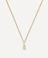 Missoma 14ct Gold Fine Initial Mini S Pendant Necklace In Gold