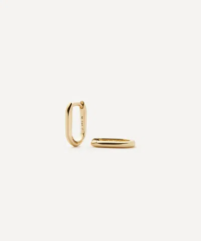 Missoma 14ct Gold Fine Ovate Mini Hoop Earrings