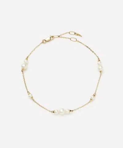 Missoma 14ct Gold Fine Pearl Chain Bracelet
