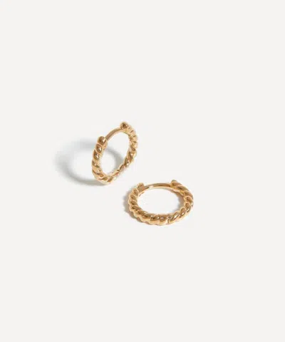 Missoma 14ct Gold Fine Rope Huggie Hoop Earrings