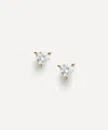 Missoma 14ct Gold Fine Small Solitaire Diamond Stud Earrings