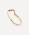 Missoma 14ct Gold Molten Snow Fine Diamond Stacking Ring In Gold