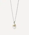 Missoma 14ct White Gold Fine Baroque Pearl Pendant Necklace