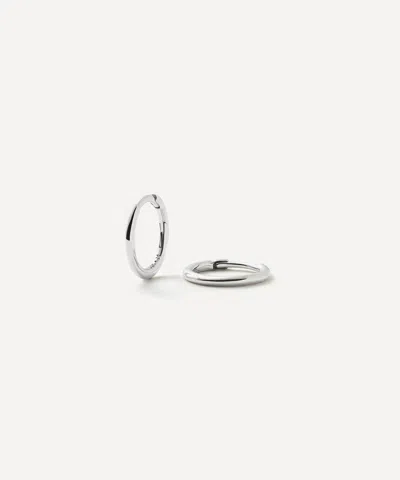 Missoma 14ct White Gold Fine Classic Mini Hoop Earrings