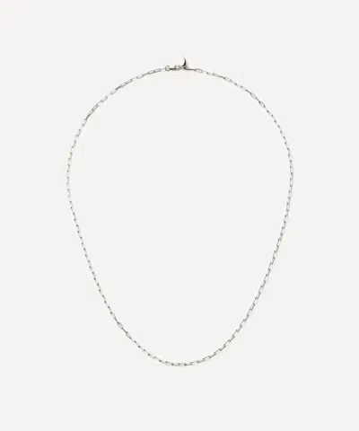 Missoma 14ct White Gold Fine Classic Paperclip Chain Necklace