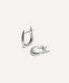 Missoma 14ct White Gold Fine Claw Huggie Hoop Earrings