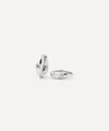 Missoma 14ct White Gold Fine Diamond Dome Huggie Hoop Earrings