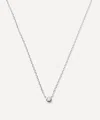 Missoma 14ct White Gold Fine Diamond Solitaire Pendant Necklace