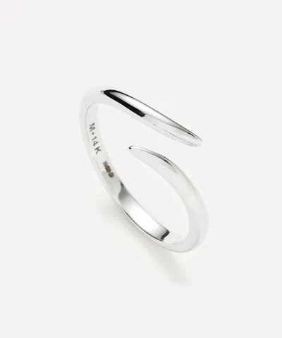 Missoma 14ct White Gold Fine Open Claw Ring
