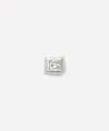 Missoma 14ct White Gold Fine Square Solitaire Stud Earring